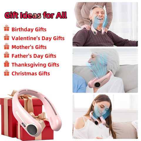 Kinhowly neck fan bladeless safety for households with kids and seniors