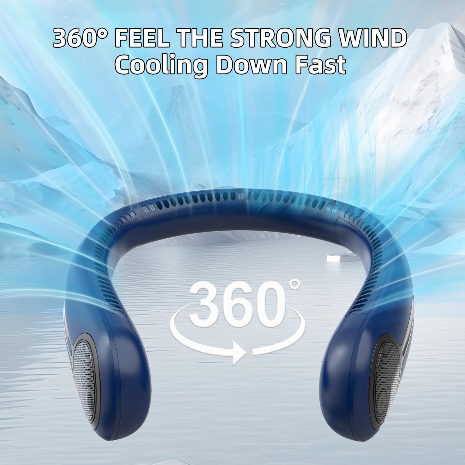 Kinhowly bladeless technology delivers safe, gentle airflow around the neck.