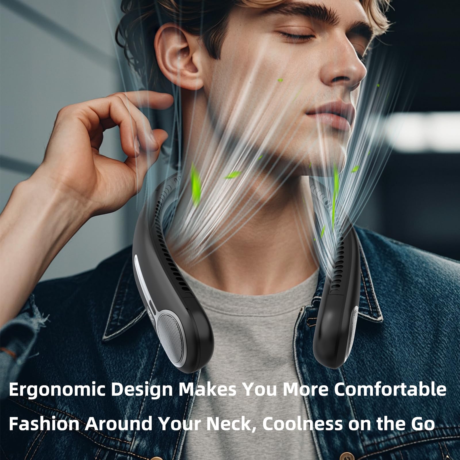 Kinhowly neck fan four speed settings enable customized airflow.