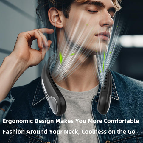Kinhowly neck fan four speed settings enable customized airflow.