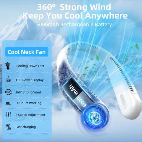 Kinhowly neck fan gift idea for birthdays and travel.