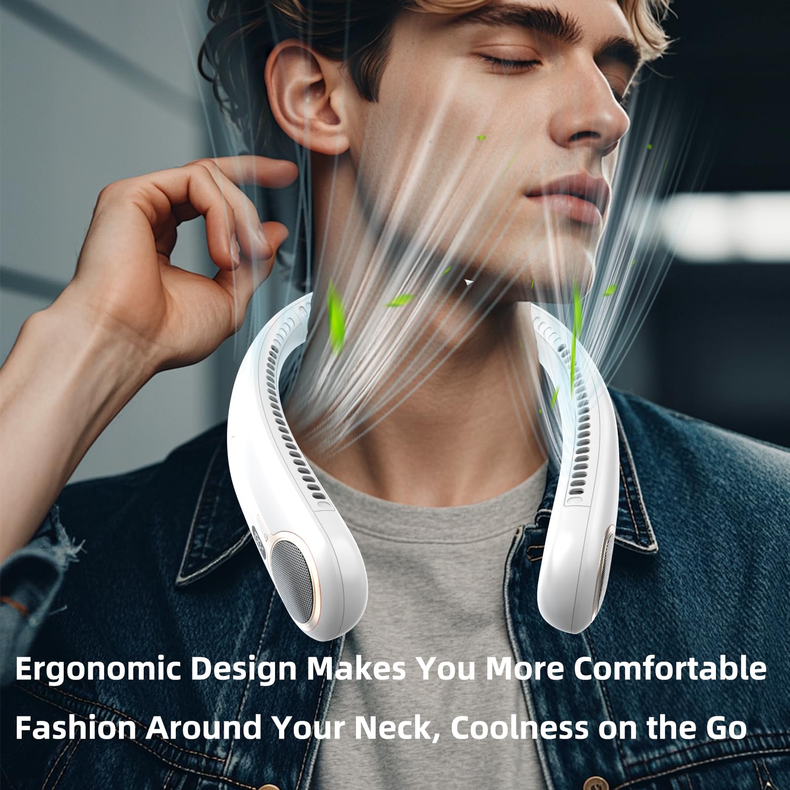 Kinhowly neck fan bladeless safety suitable for all ages.