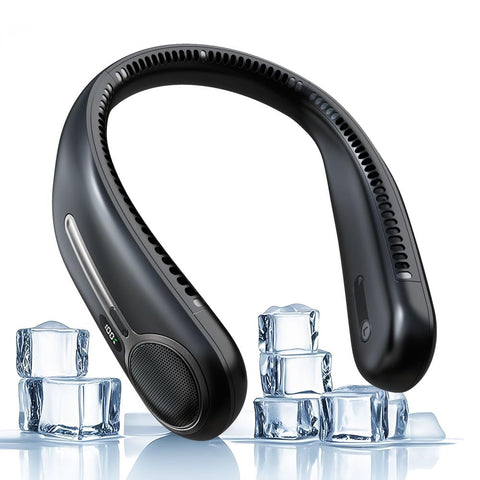 Kinhowly portable neck fan front view for fast, hands-free cooling on the go.