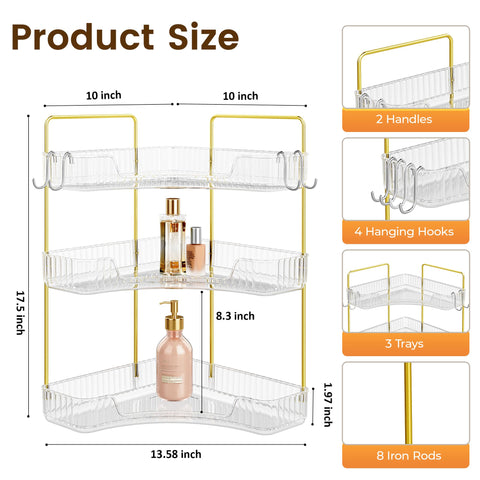 Kinkota open-top shelf keeps daily essentials within reach while keeping vanity clutter-free.