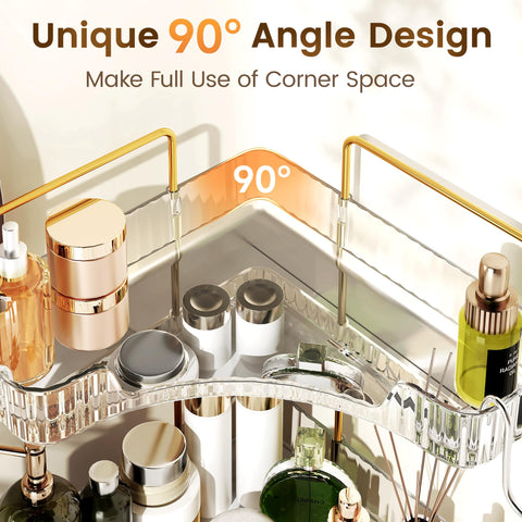 Kinkota skincare-makeup storage shelf keeps bottles tidy and accessible.