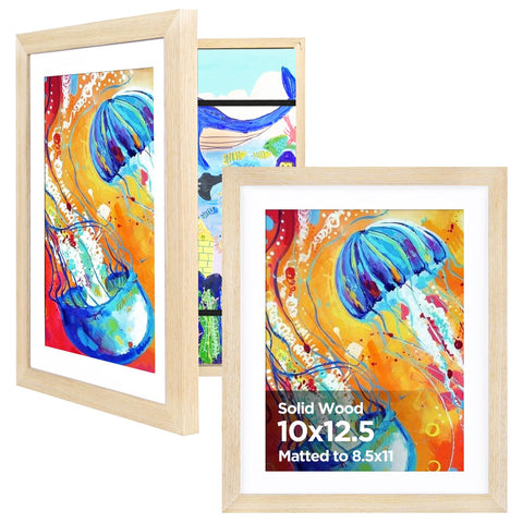 KINLINK 10x12.5 front-opening frame enables easy artwork swaps for kids.