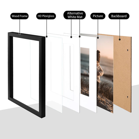 KINLINK 11x14 frame without mat for edge-to-edge photo display