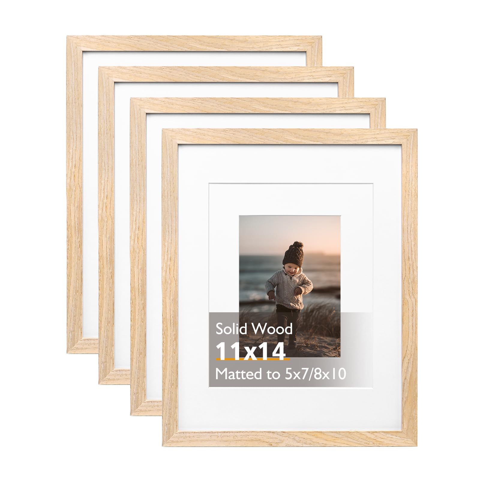 Kinlink 11x14 natural wood frame adds versatile decor