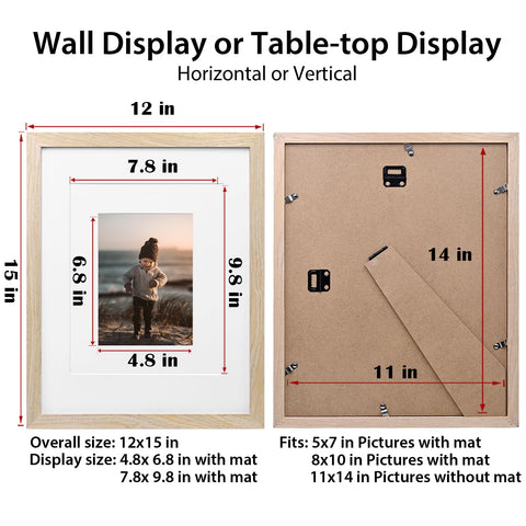 Kinlink 5x7/8x10 mat in frame for compact portraits