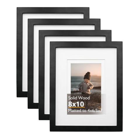 Kinlink 8x10 black frame front view for wall or tabletop display