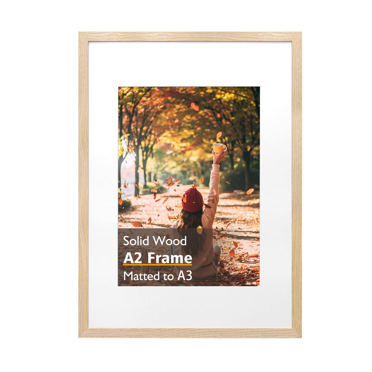 Kinlink A2 frame with natural wood and clear acrylic front.
