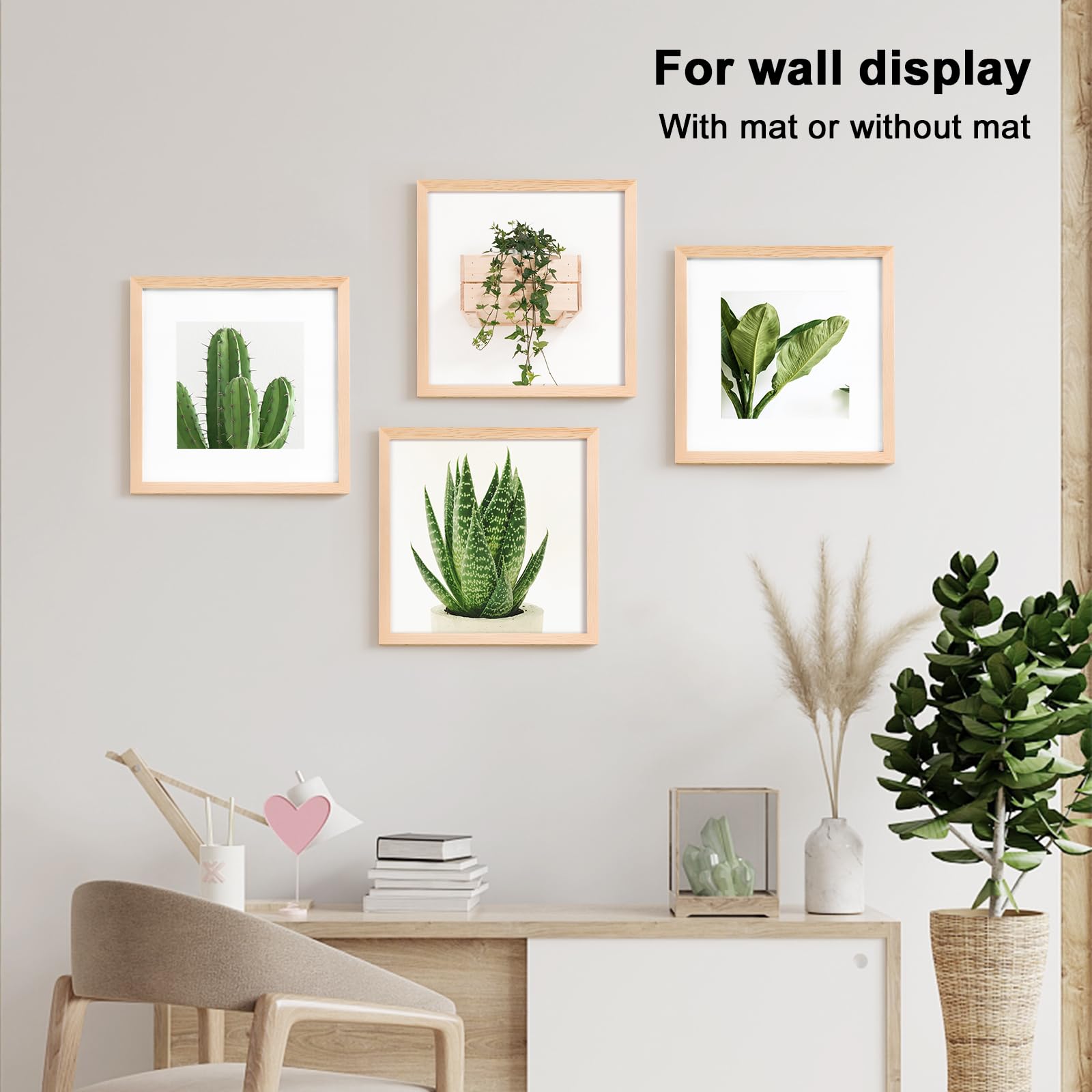 Kinlink natural wood wall frame ideal for a gallery display.