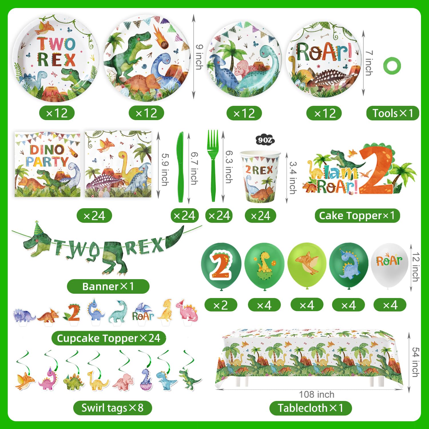 Kinovo 2-Rex cake topper as a charming centerpiece for dessert time
