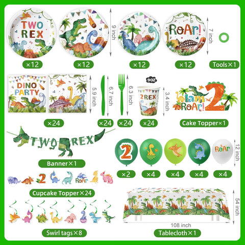 Kinovo 2-Rex cake topper as a charming centerpiece for dessert time