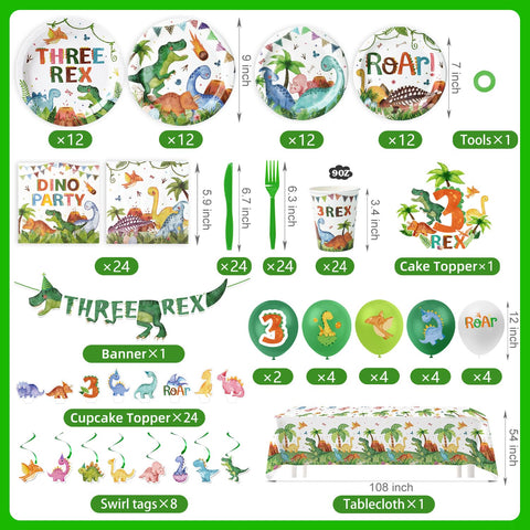 Kinovo 3-Rex swirl decorations create playful motion.