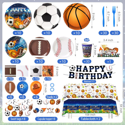 Kinovo 9-inch dinner plates showcase bold team logos for hearty servings.