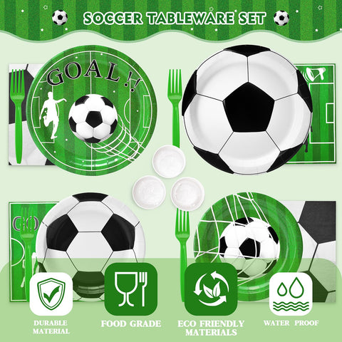 Kinovo banner and balloons with soccer theme for photo-worthy moments