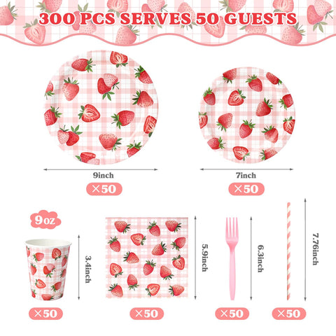 Kinovo Berry First Birthday 7in plate ideal for kid-friendly dessert servings.