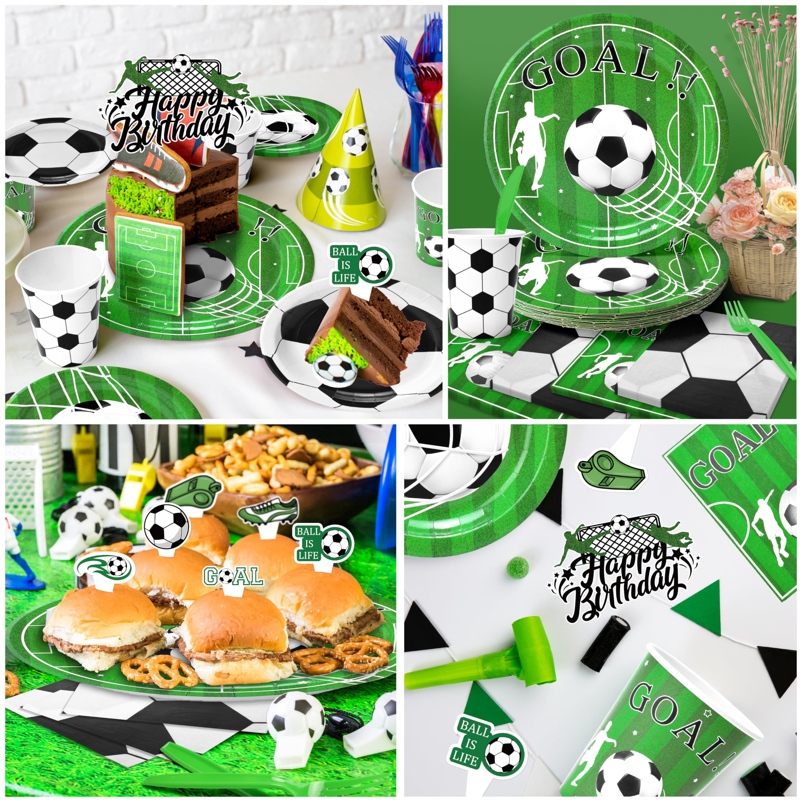 Kinovo cupcake toppers and cake topper for festive game-day desserts