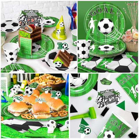 Kinovo cupcake toppers and cake topper for festive game-day desserts