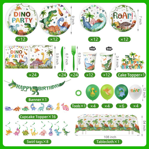 Kinovo dinosaur plates sturdy and colorfully themed for kids