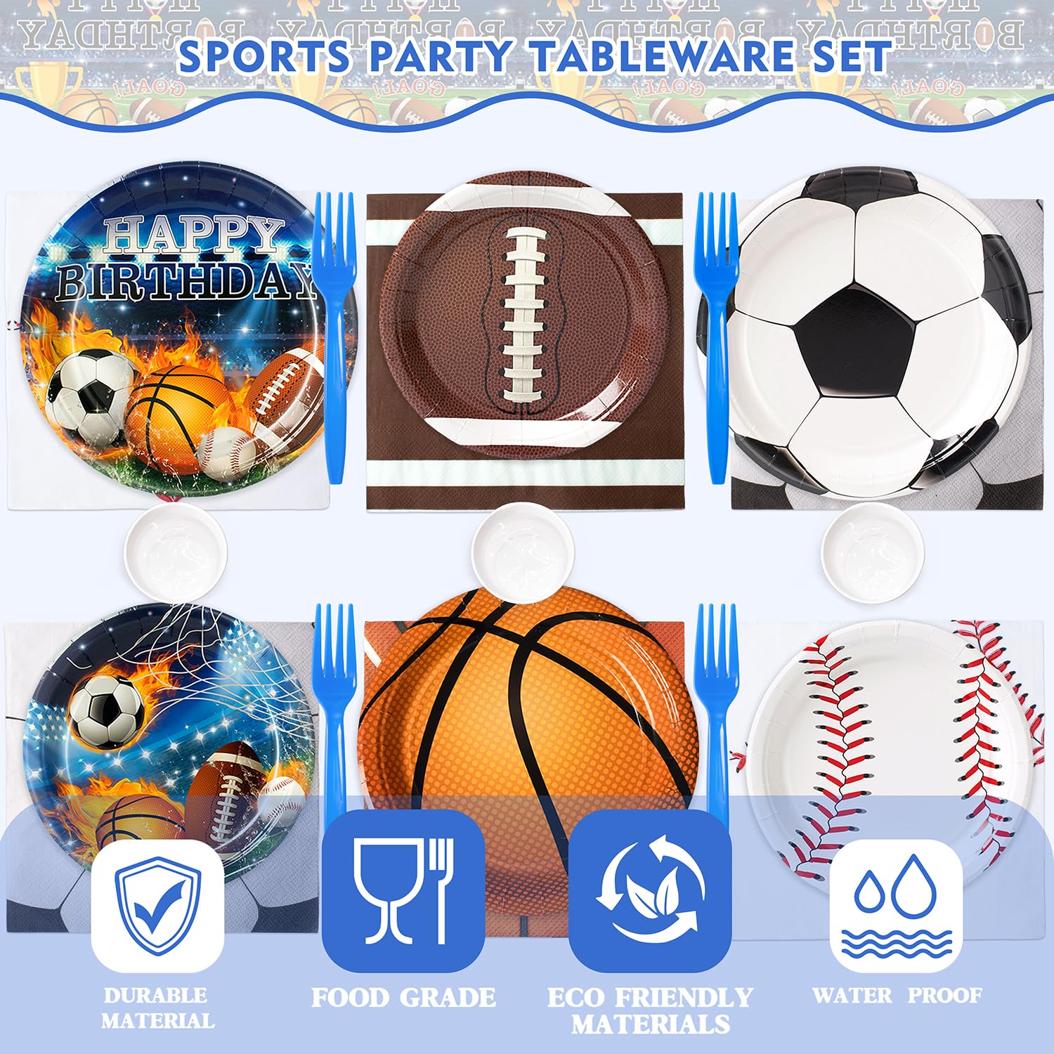 Kinovo napkins patterned for quick cleanup during active celebrations.