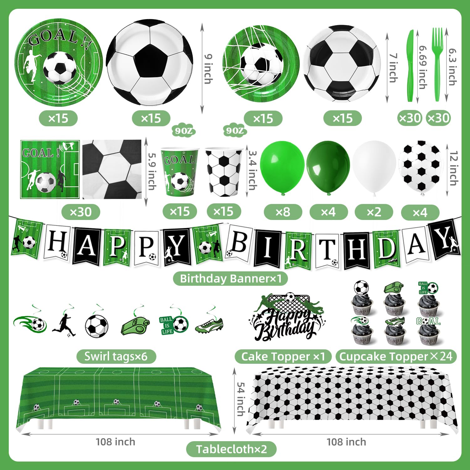 Kinovo soccer cups 9oz for spill-free sipping during the party