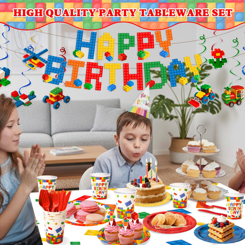 Kinovo tablecloth block-pattern table cover protects surfaces and photo-ready