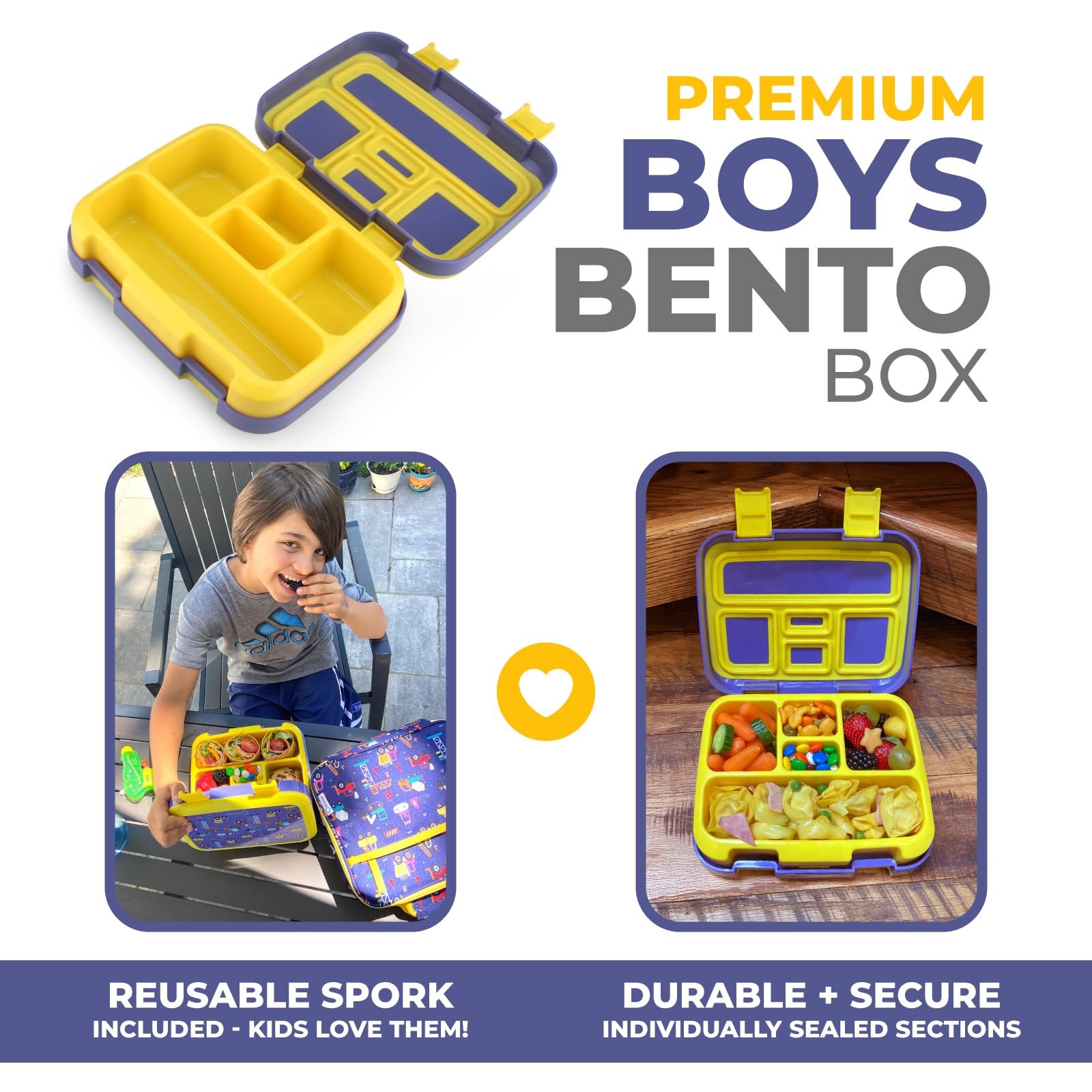 Kinsho Bento Box five-compartment design supports varied portions.
