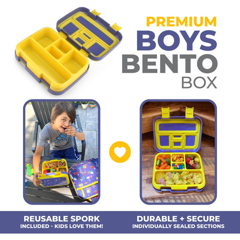 Kinsho Bento Box five-compartment design supports varied portions.