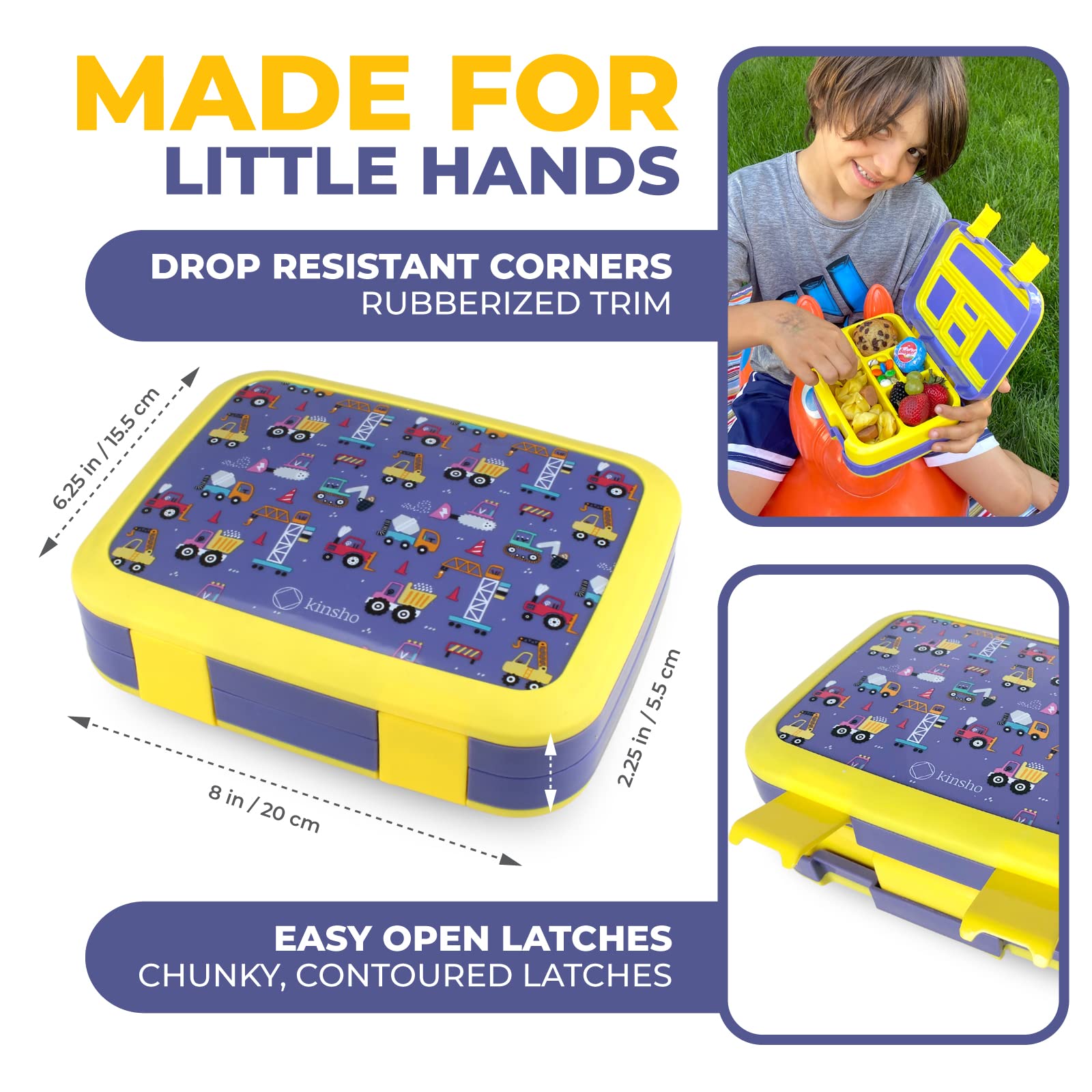 Kinsho Bento Box removable tray for easy cleaning.