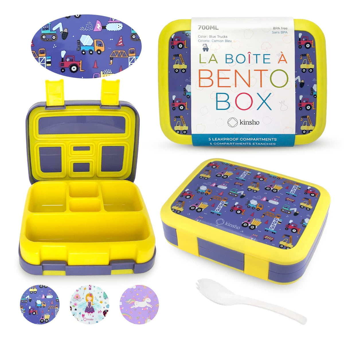 Kinsho Bento Box secure lid keeps lunches tidy on the go.