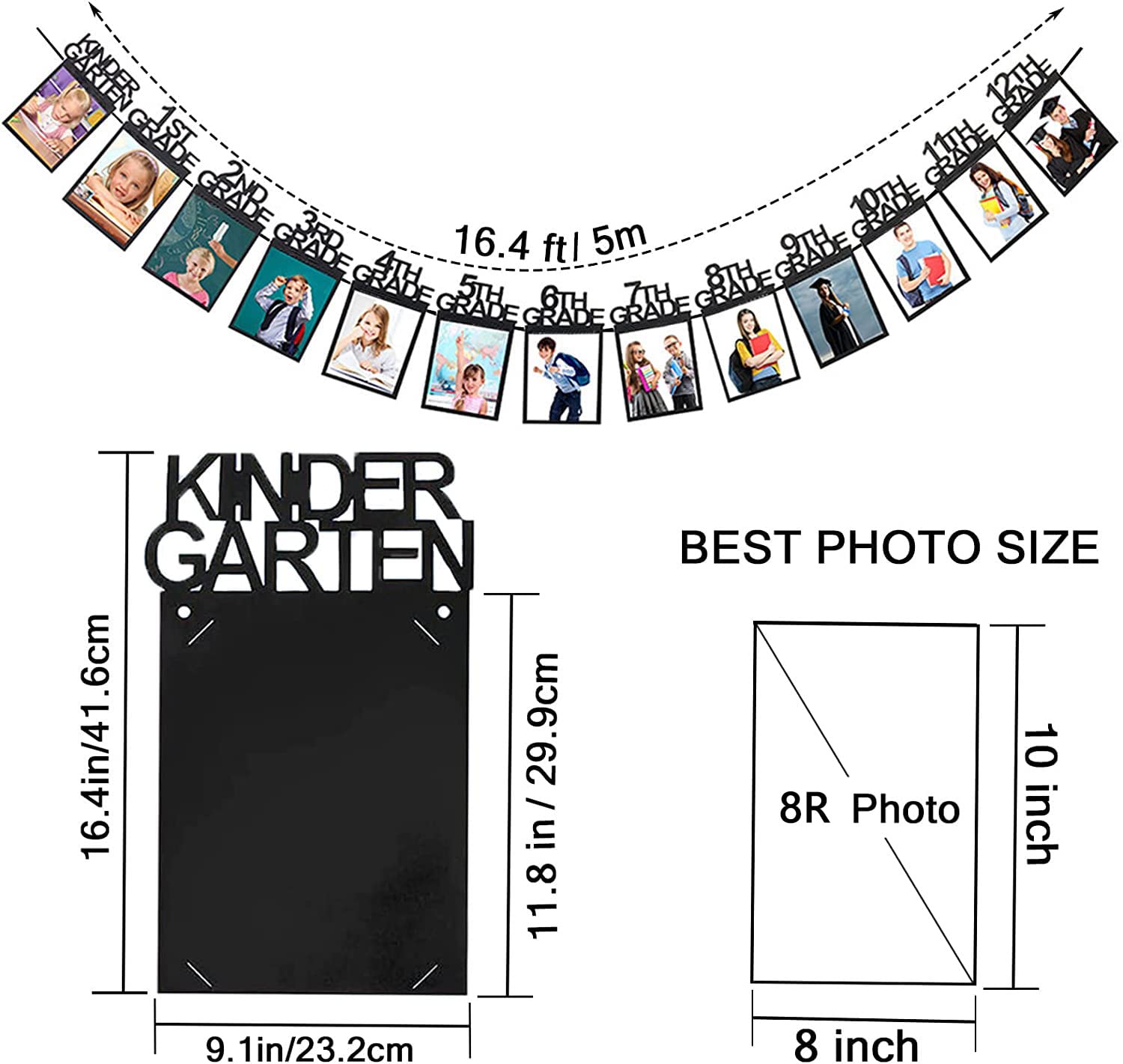 Kinylakor banner displays photos with crisp borders for a polished look