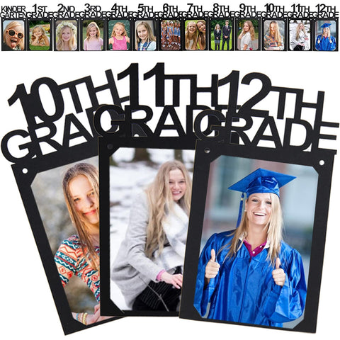 Kinylakor graduation banner upgraded size for bold 9.5x16.8 display of 8x10 photos