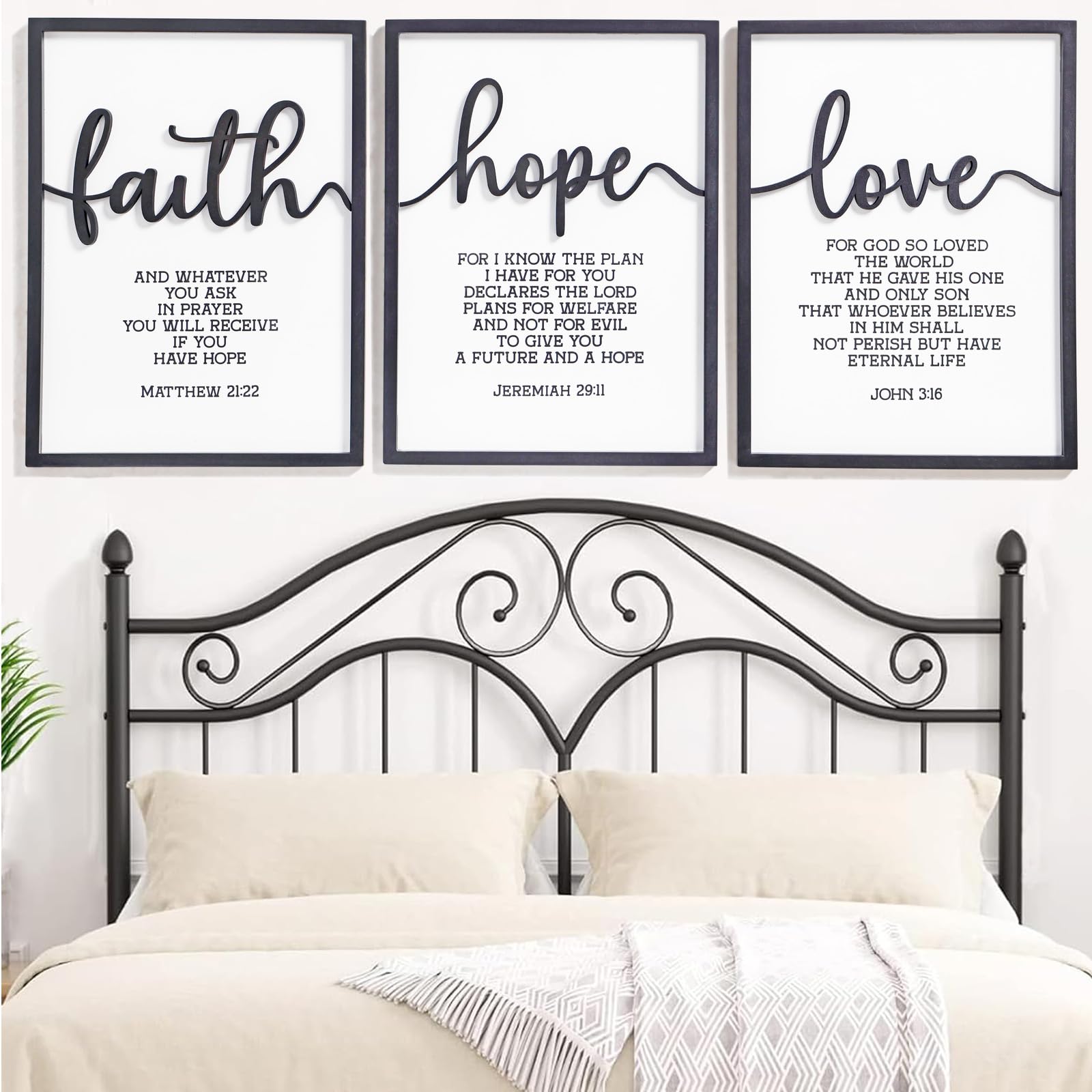 KIOSSUT ready-to-hang Christian wall decor 12x16 simplifies installation