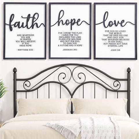 KIOSSUT ready-to-hang Christian wall decor 12x16 simplifies installation