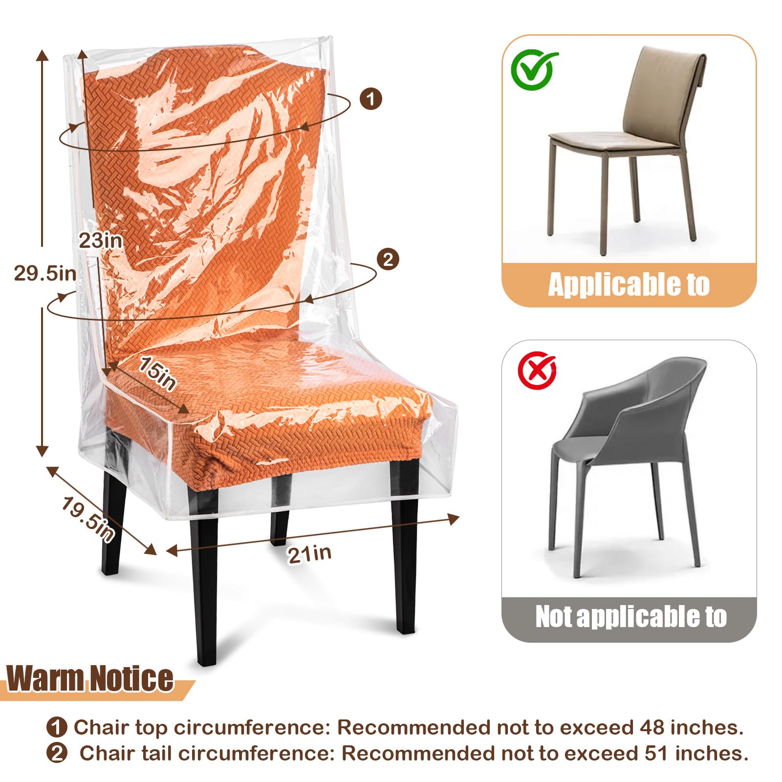 KIPHCA waterproof chair cover showcased on a dining chair for spill defense.