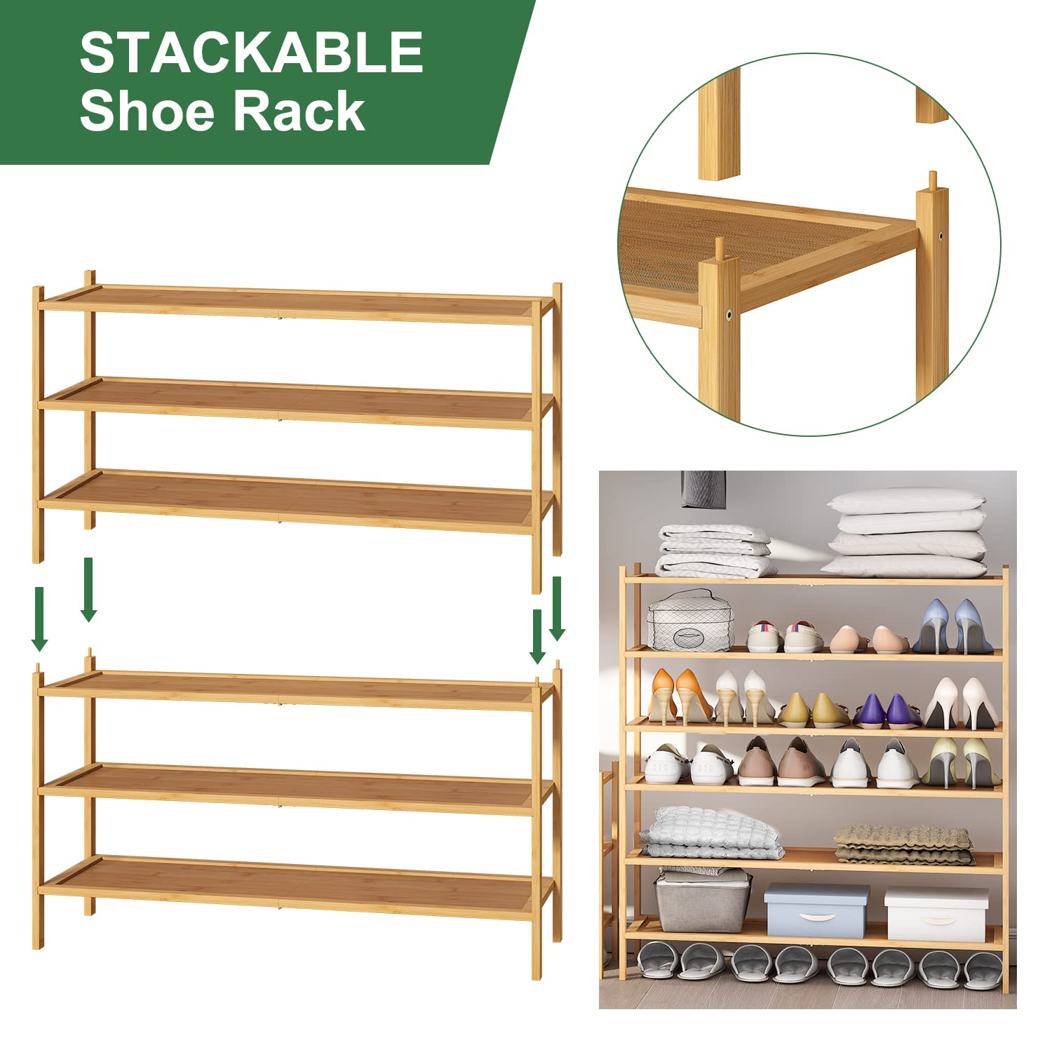 Kiplant Long Shoe Rack assembly-instructions; quick setup with clearly marked parts.