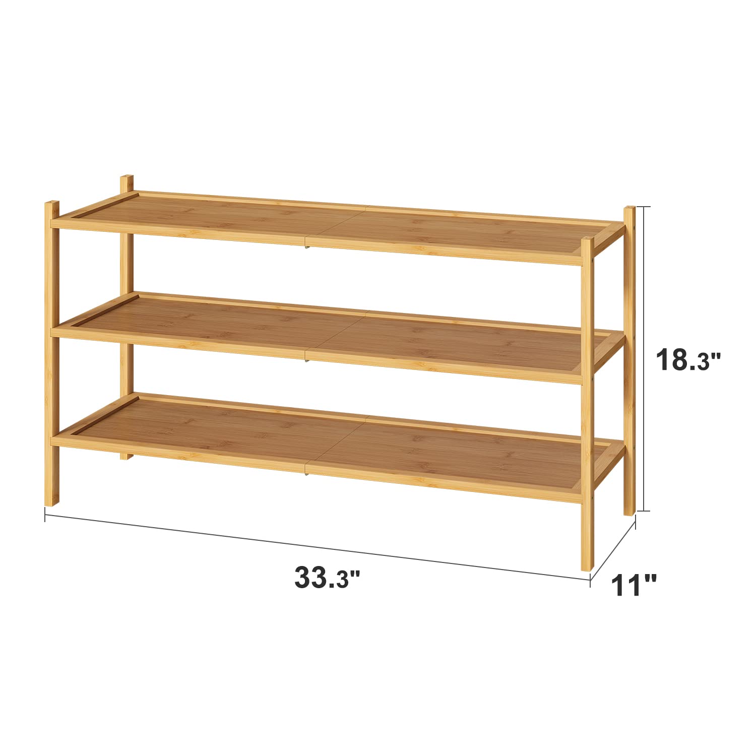 Kiplant Long Shoe Rack durable-bamboo; strong for daily hallway use.