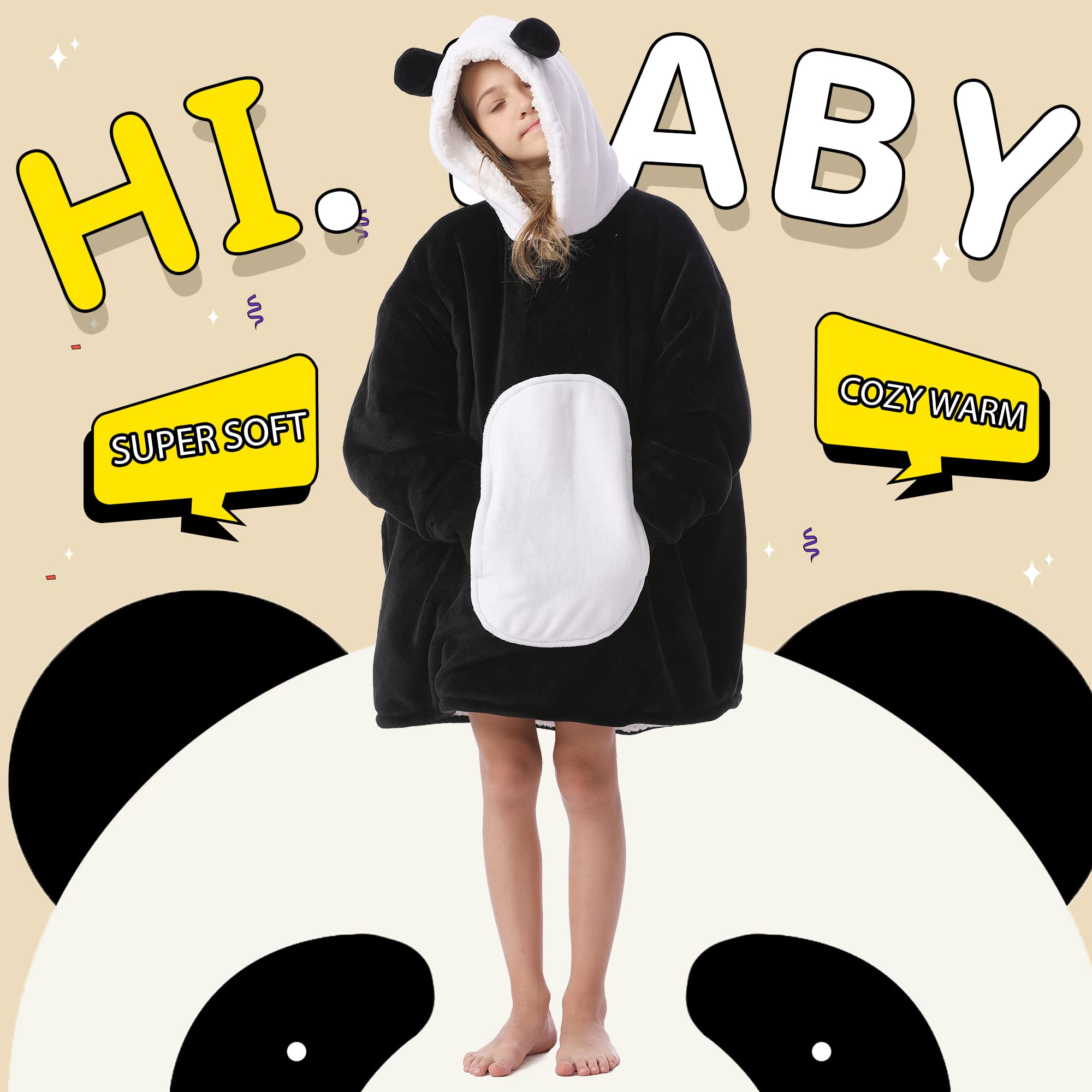 Kipswiza Panda hoodie gift idea, great for birthdays and holidays.