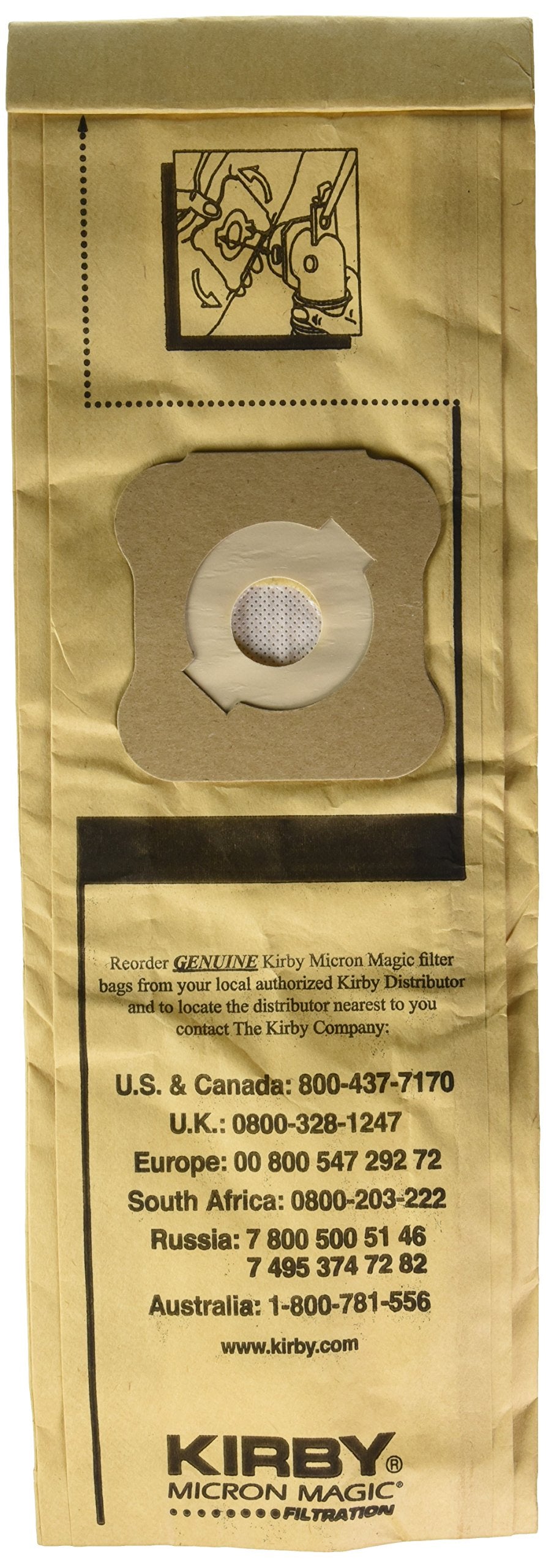Genuine Kirby Micron Magic filtration bags for G4/G5, nine-pack, ready for replacement