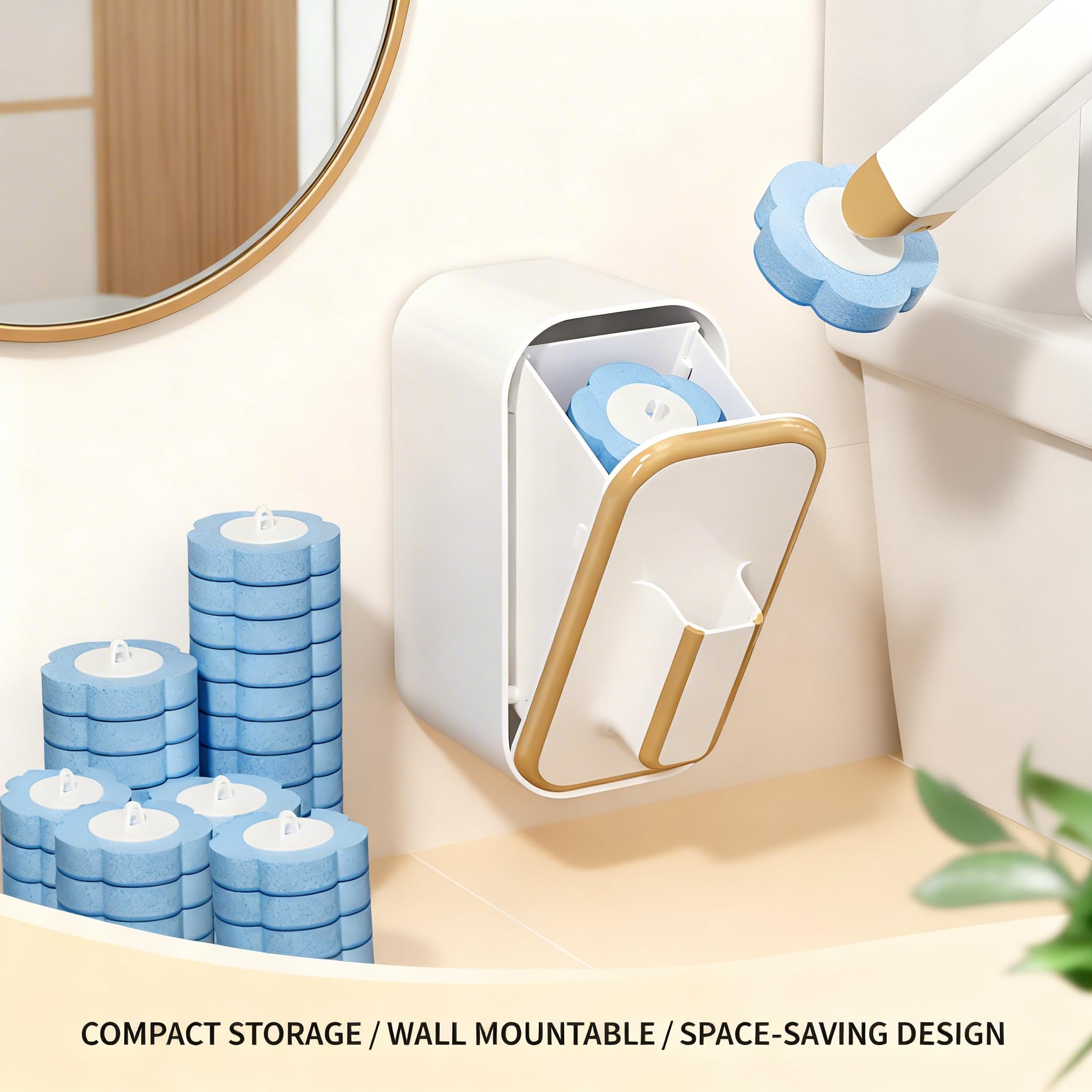 KIRIKIT bathroom essentials for a tidy, ready-to-use cleaning area.