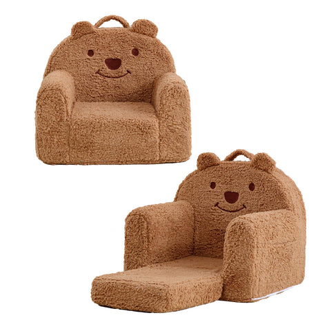 Kisdsa bear chair in closed form for a cozy toddler seat and calm reading
