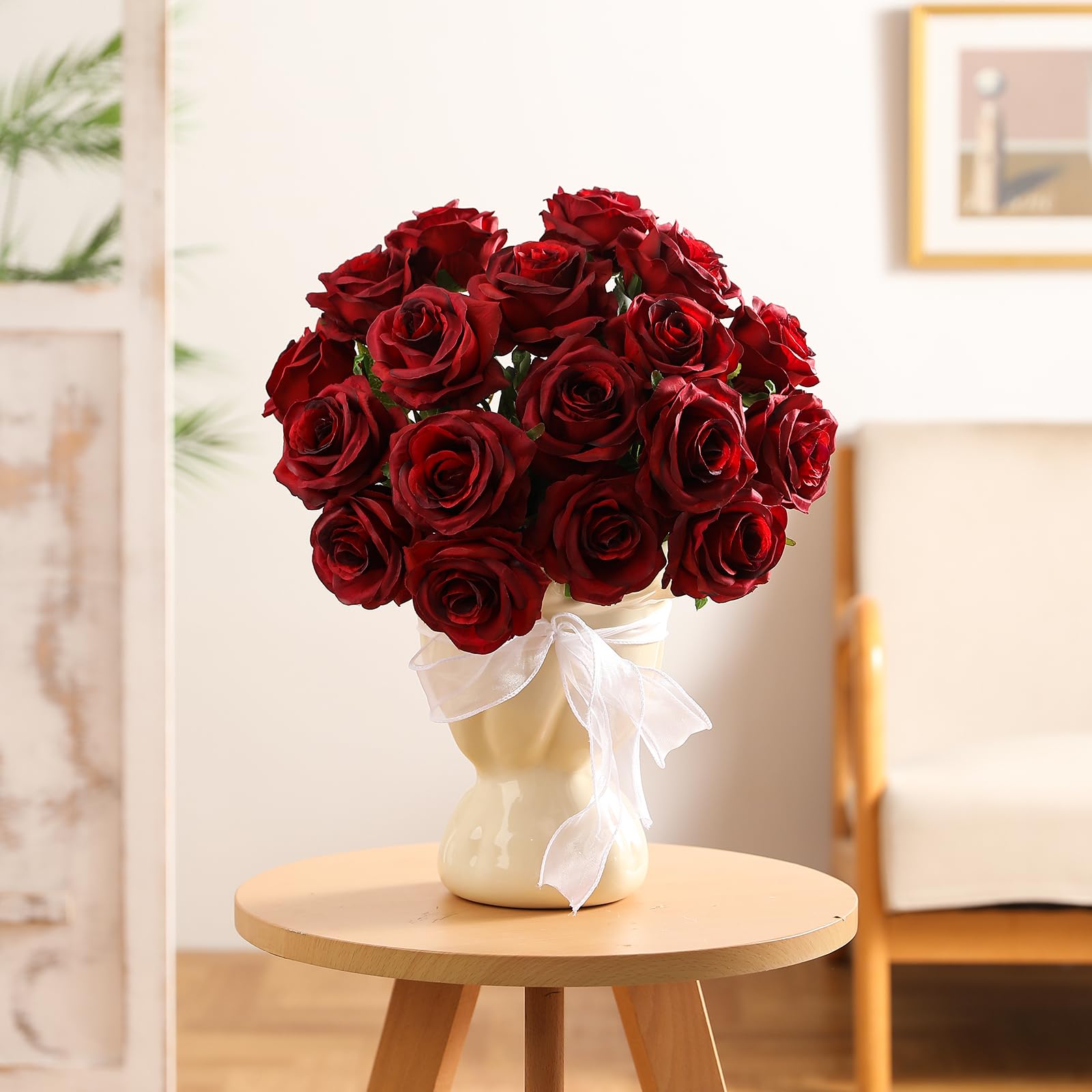 Kisflower burgundy roses for bridal shower décor and tables
