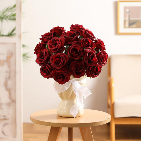 Kisflower burgundy roses for bridal shower décor and tables