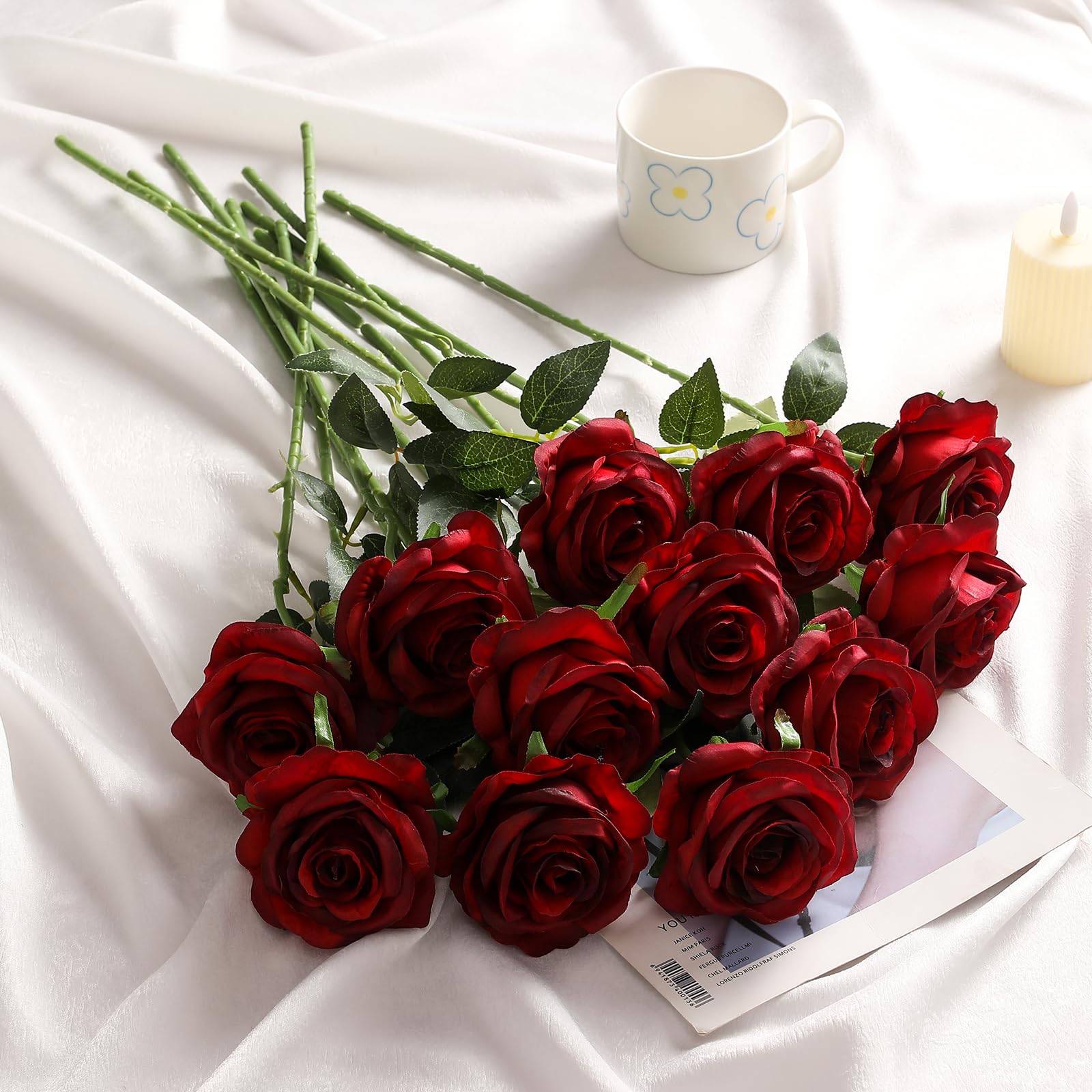 DIY Kisflower bouquet kit with lifelike silk roses