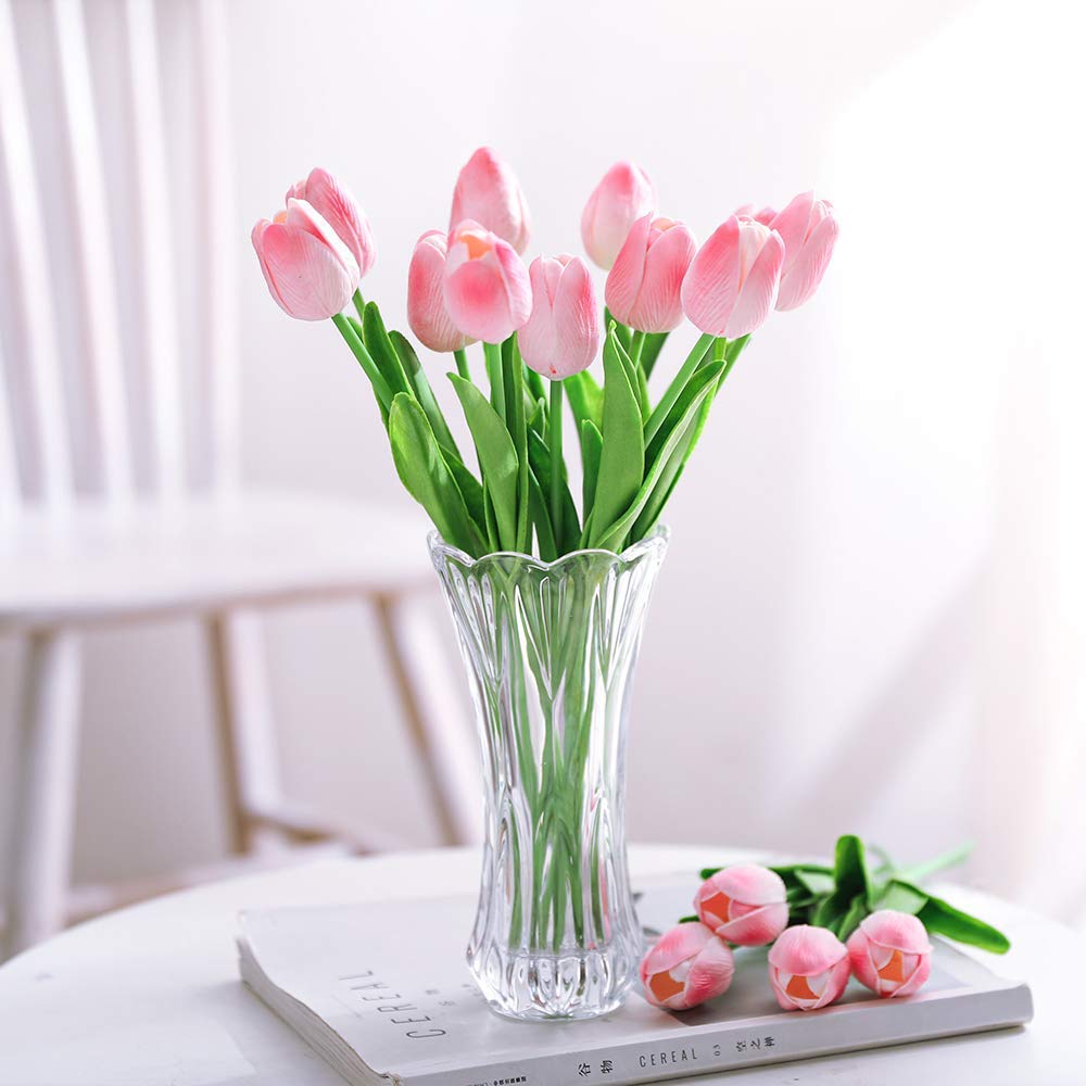 Kisflower pink tulips stems with steel wire for sturdy arrangements