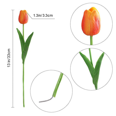 Kisflower tulips closeup velvety texture for realistic artificial flowers