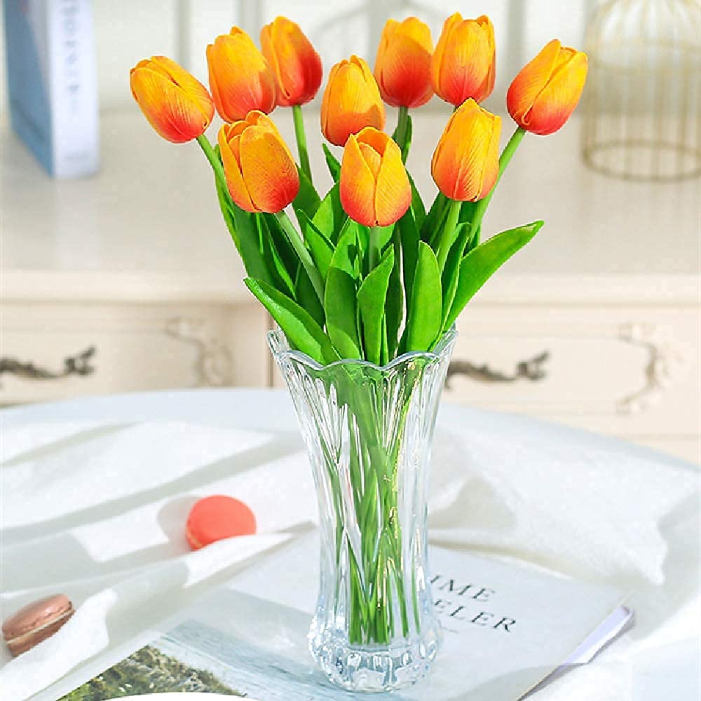Kisflower tulips sturdy steel wire stems allow adjustable arrangements