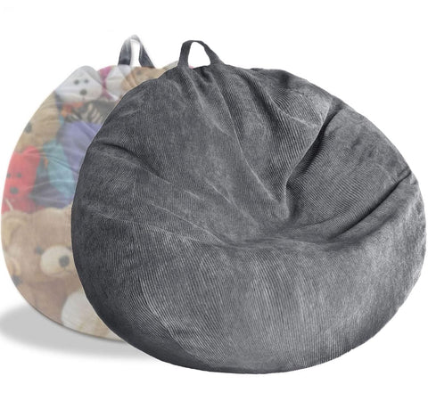 Kisoy bean bag cover with no filler for plush toy storage.